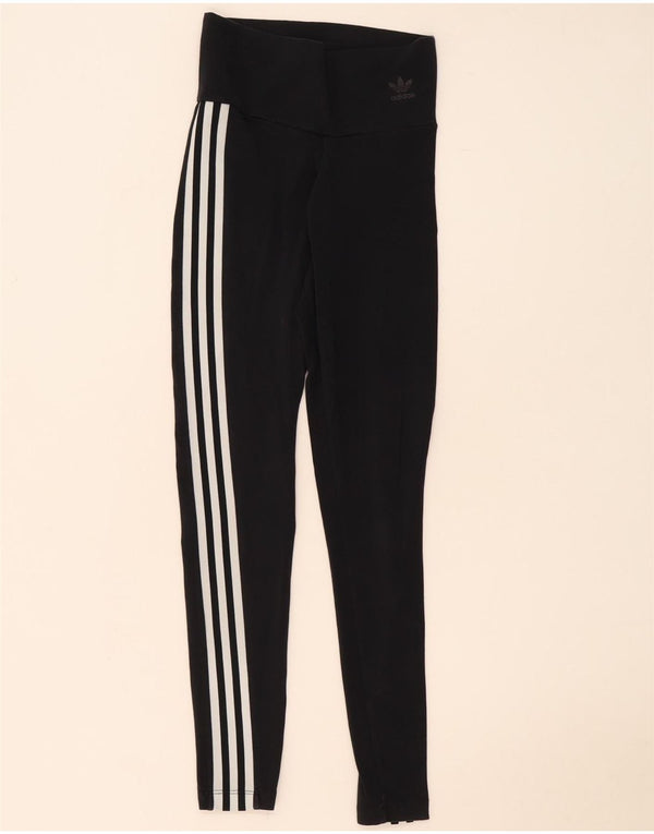 Γυναικείο κολάν Adidas UK 8 Small μαύρο βαμβακερό