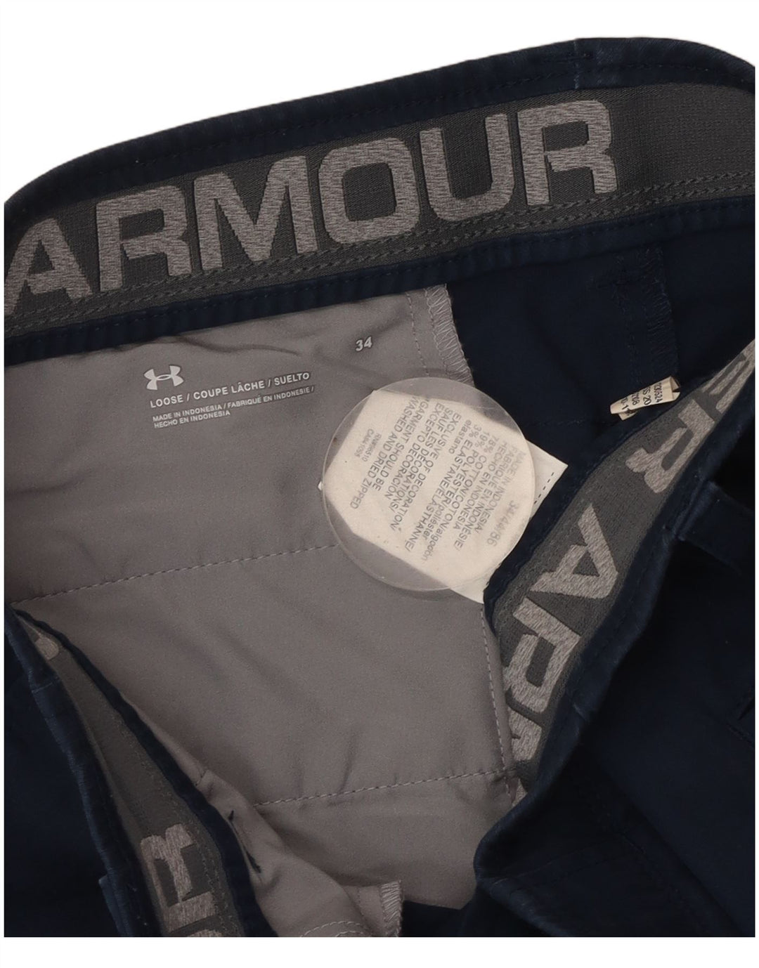 Ανδρικό σορτς Chino UNDER ARMOR W34 Μεγάλο μπλε βαμβακερό