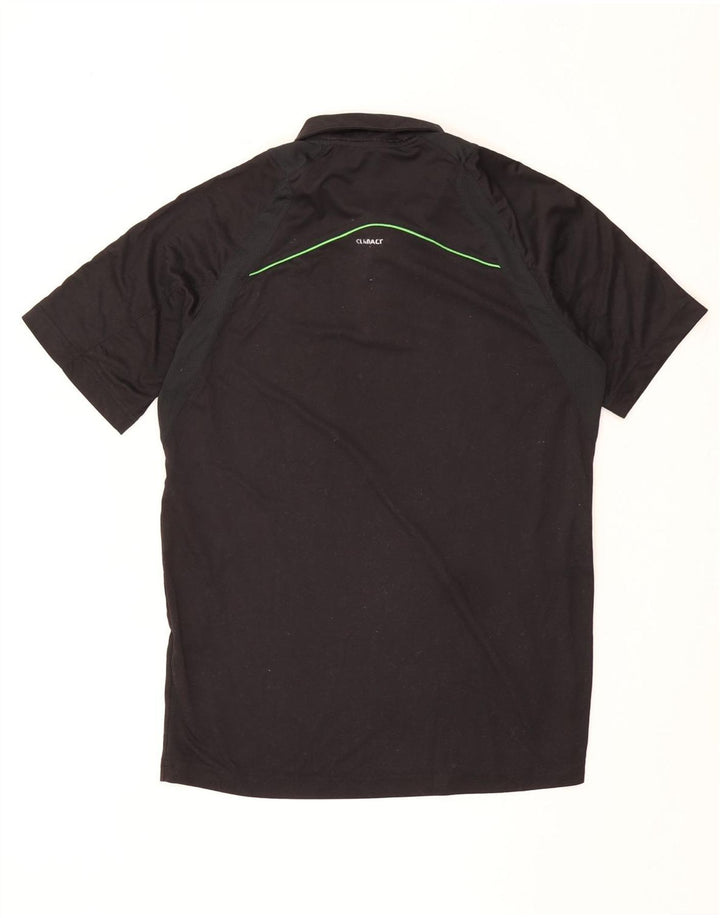 Ανδρικό πουκάμισο Adidas Climalite Polo Medium μαύρο πολυεστέρα