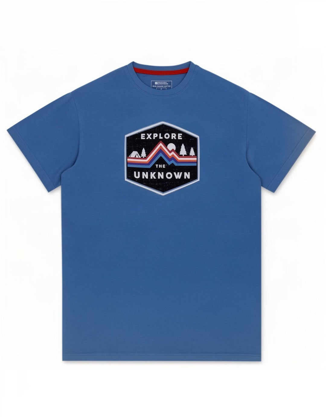 Ανδρικό γραφικό T-Shirt Mountain Warehouse Top Μεσαίο Μπλε Βαμβακερό