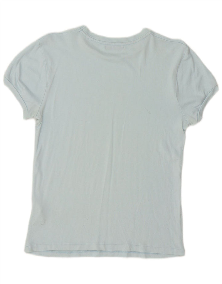 Zara Γυναικείο T-Shirt Top UK 10 Small Blue Viscose