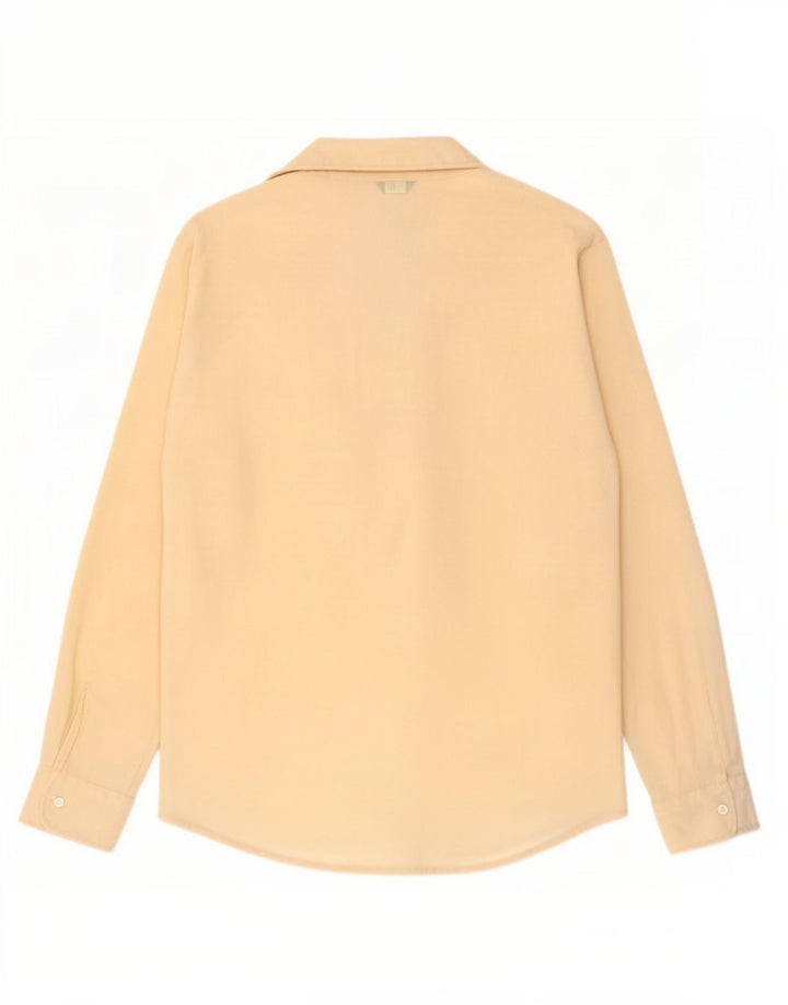 Benetton Γυναικεία Μπλούζα See Through πουκάμισο IT 42 Medium Beige Polyester