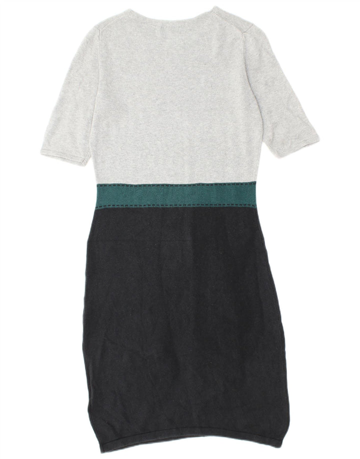 Γυναικείο κοντομάνικο φόρεμα HOBBS UK 10 Small Grey Colourblock Silk