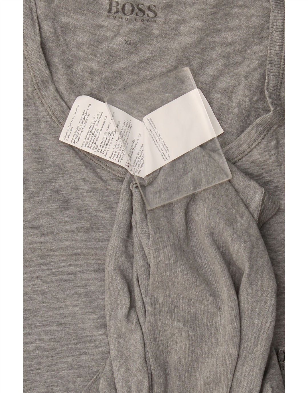 Ανδρικό T-Shirt Hugo Boss Top XL Γκρι βαμβακερό