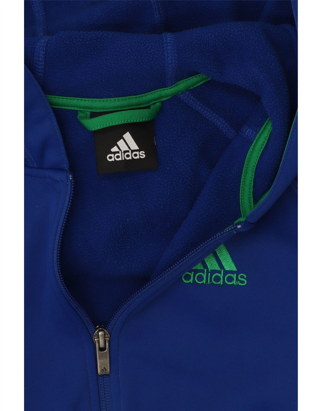 Πουλόβερ ADIDAS Boys Zip Hoodie 10-11 Years Blue Polyester