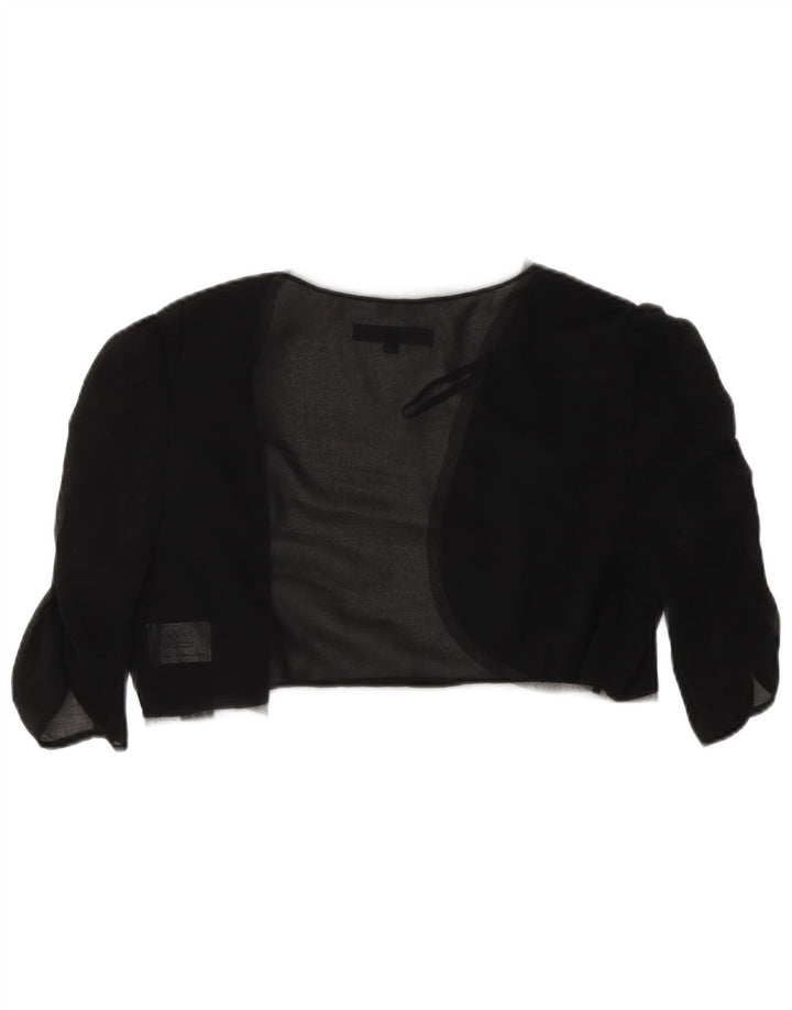 Coast Womens 3/4 Sleeve See Through Bolero Top 14 μεσαίου μαύρου πολυεστέρα