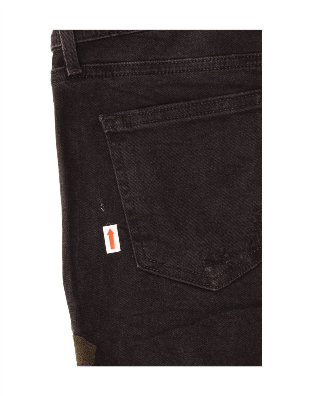 Zara Γυναικείο τζιν σορτς EU 38 Small W28 Μαύρο Floral Bohemian