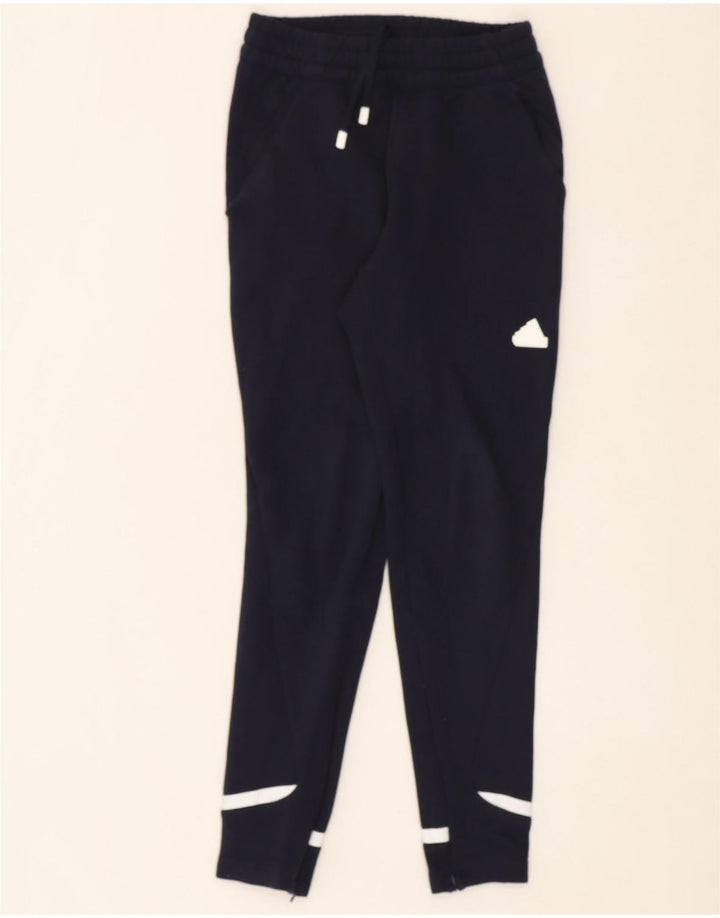 ADIDAS Mens Tracksuit Trousers Small  Navy Blue Cotton Vintage Adidas and Second-Hand Adidas from Messina Hembry 