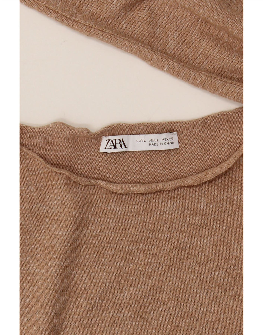 Zara Γυναικείο τοπ μακρυμάνικο UK 16 Large Beige