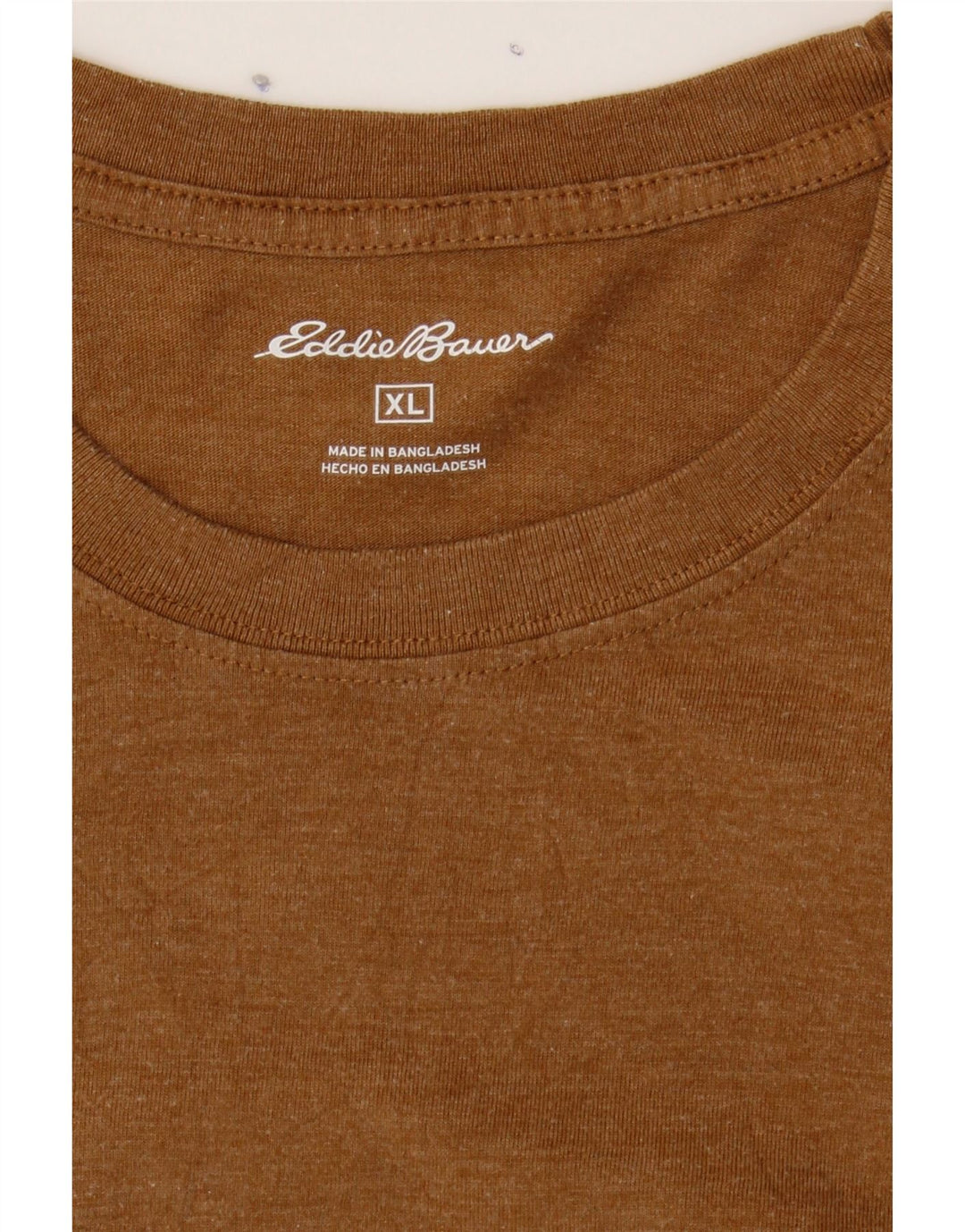 EDDIE BAUER Mens T-Shirt Top XL Brown Cotton Vintage Eddie Bauer and Second-Hand Eddie Bauer from Messina Hembry 