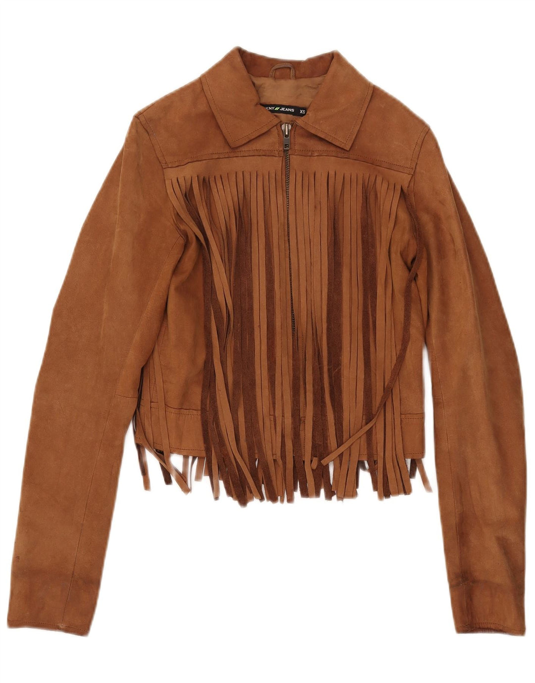 Dkny Γυναικείο Σουέντ Μπουφάν UK 6 XS Μπεζ Δερμάτινο