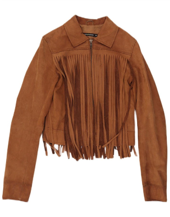 Dkny Γυναικείο Σουέντ Μπουφάν UK 6 XS Μπεζ Δερμάτινο