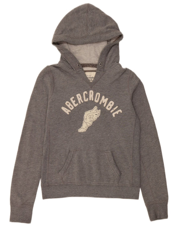 Abercrombie & Fitch Γυναικεία κουκούλα με κουκούλα, 12, βαμβακερά μεσαία γκρι
