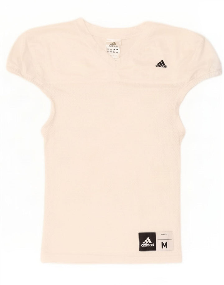 Γυναικείο γραφικό μπλουζάκι Adidas Top UK 12 μεσαίο λευκό πολυεστέρας