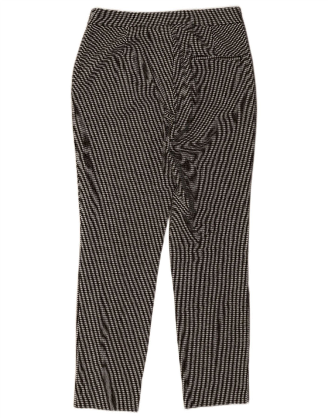 Zara Γυναικείο Slim Cropped Παντελόνι Small W26 L26 Black Houndstooth