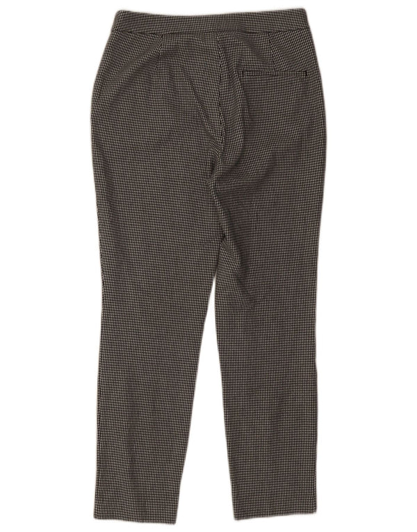 Zara Γυναικείο Slim Cropped Παντελόνι Small W26 L26 Black Houndstooth