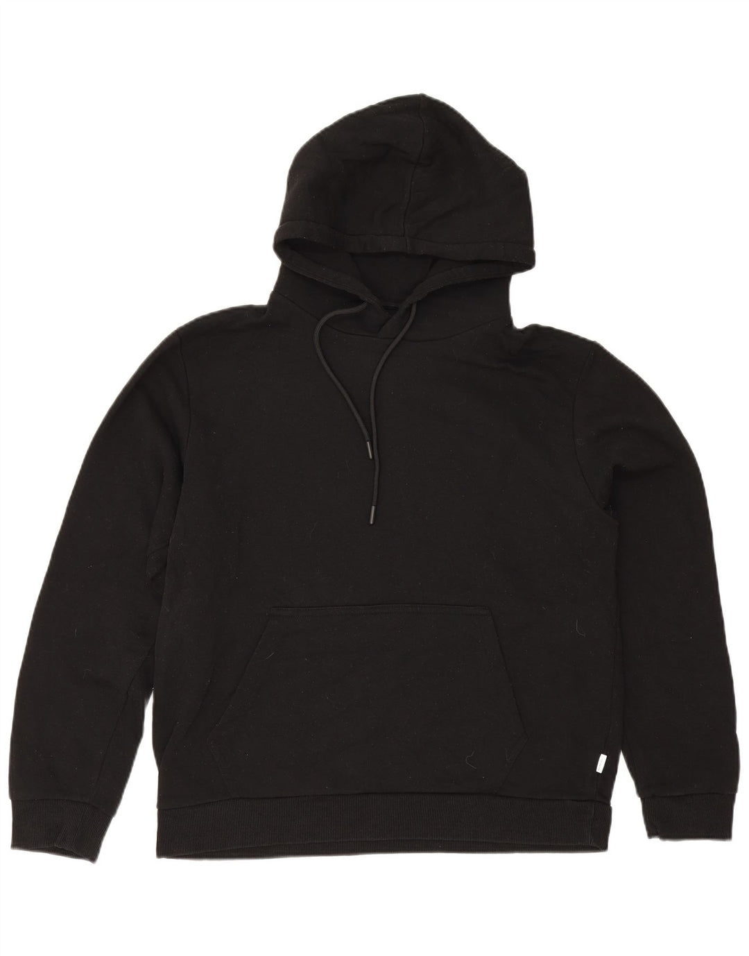 Jack & Jones Ανδρικό μπλουζάκι με κουκούλα, μεγάλο μαύρο πολυεστέρα