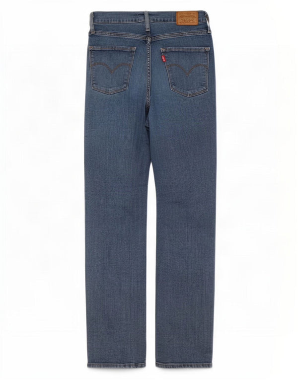Levi's Womens 724 Distressed ψηλό ίσιο τζιν W27 L28 μπλε βαμβακερό