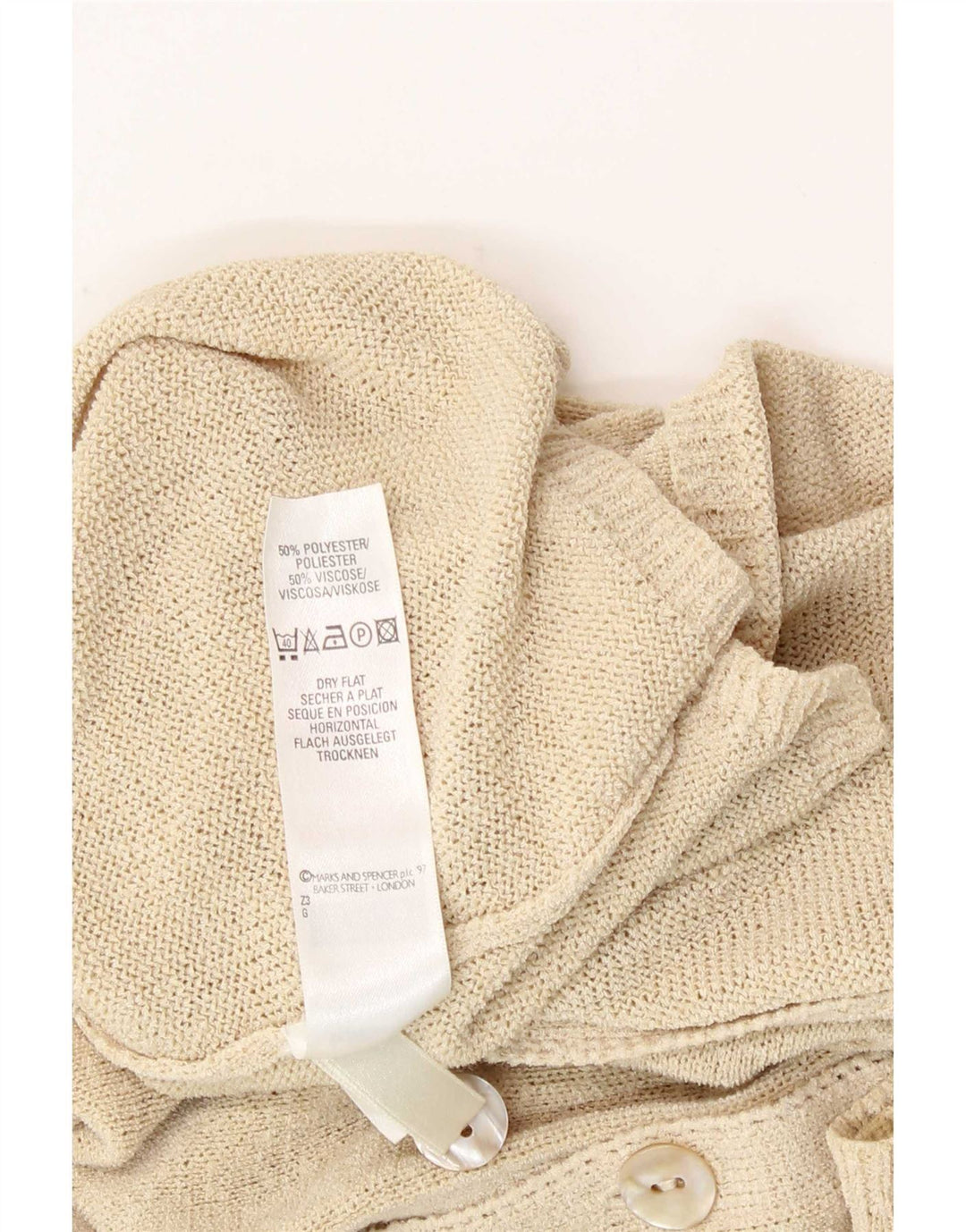 Marks & Spencer Γυναικείο πουλόβερ St. Michael Cardigan UK 12 Medium Beige