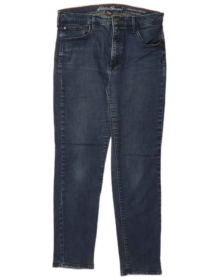 EDDIE BAUER Γυναικείο ψηλό ίσιο τζιν US 14 XL W32 L29 Μπλε