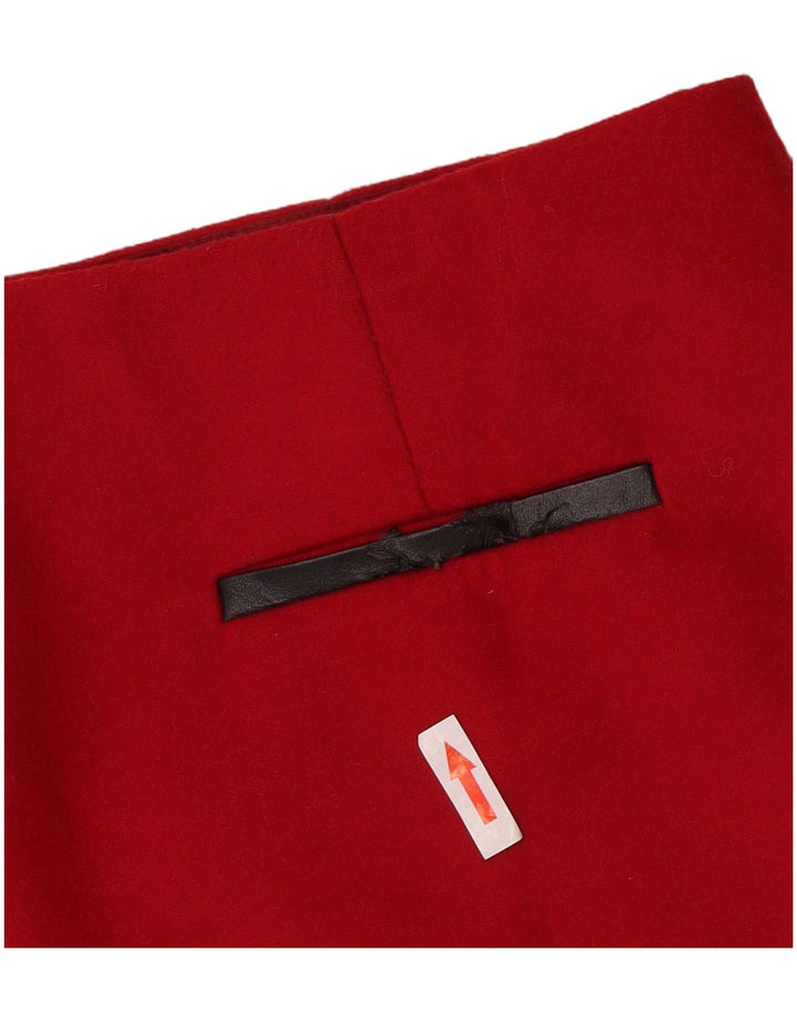 Marks & Spencer Γυναικεία ίσια φούστα UK 8 Small W28 Red Polyester