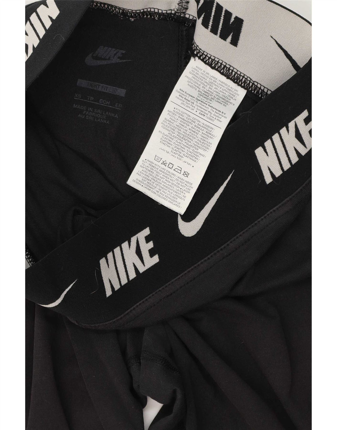 Nike γυναικείο κολάν UK 6 XS μαύρο βαμβακερό