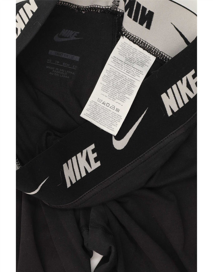 Nike γυναικείο κολάν UK 6 XS μαύρο βαμβακερό
