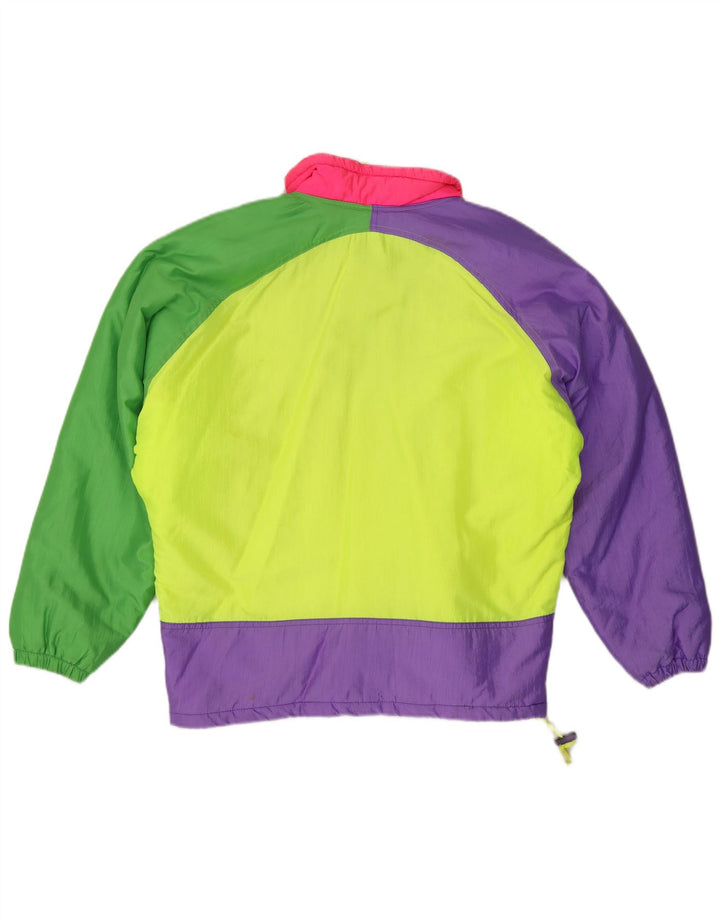 Vintage Γυναικείο Oversized γραφικό μπουφάν UK 14 Medium πολύχρωμο