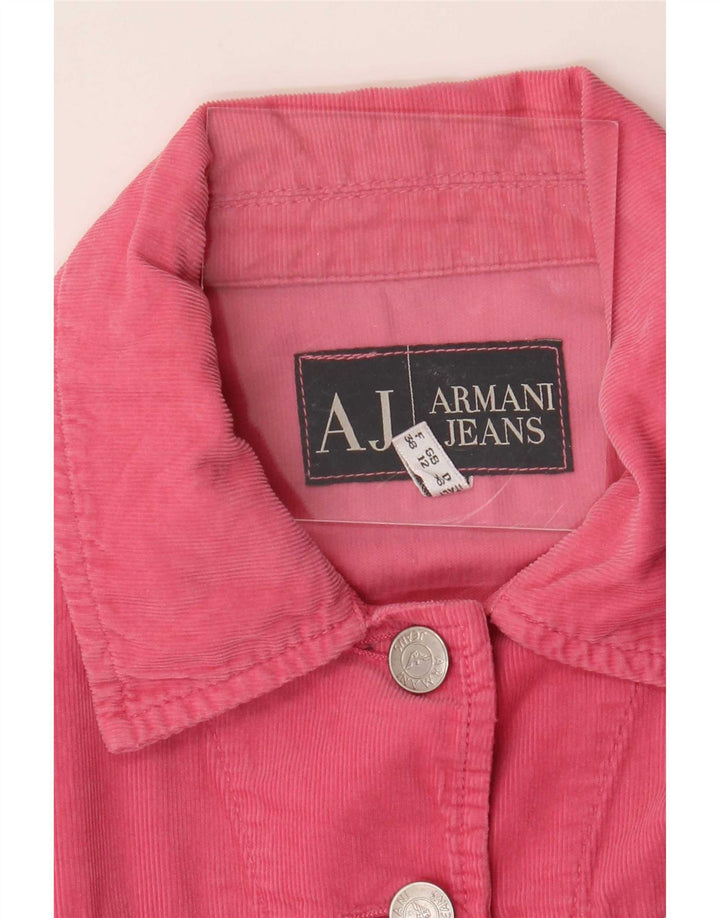 Armani Jeans Γυναικείο κοτλέ μπουφάν UK 12 Medium Pink