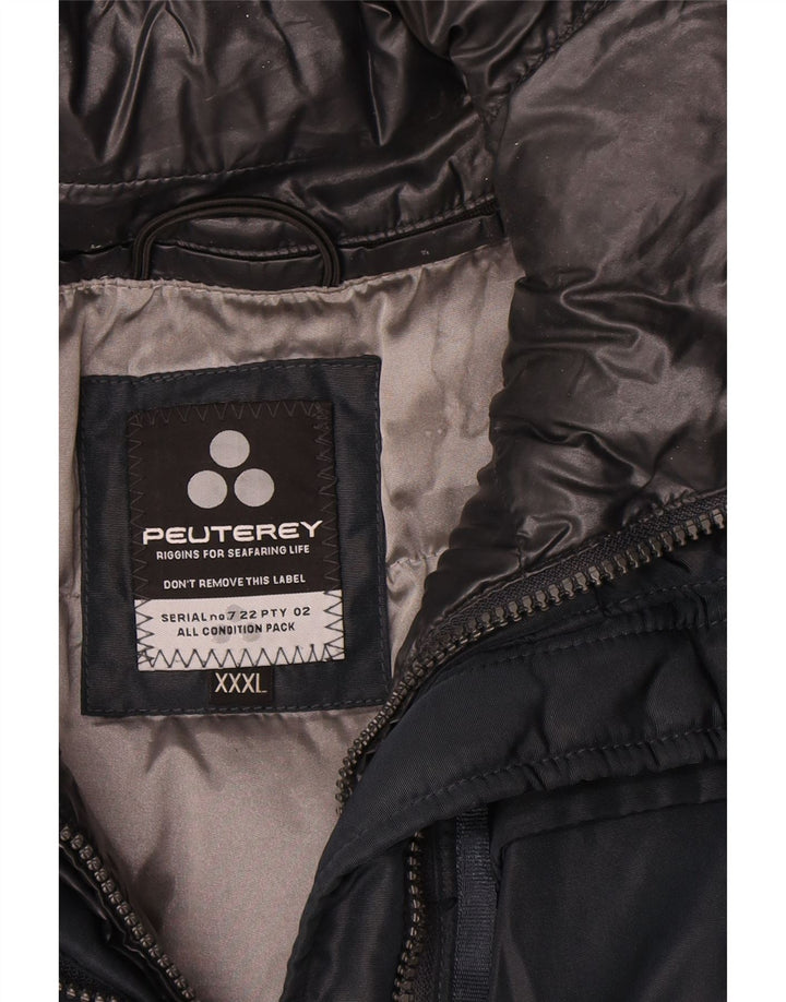 PEUTEREY Γυναικείο μπουφάν UK 22 3XL Navy Blue Πολυαιθυλένιο