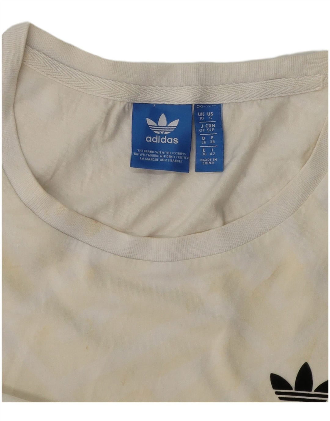 Γυναικείο γραφικό T-Shirt Adidas Top 10 Small Off White