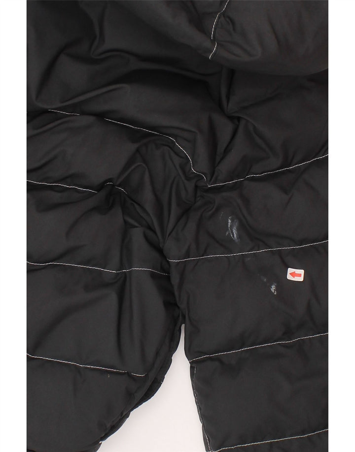 Nike Girls Hooded Jacket 8-9 Years Small Black Polyester