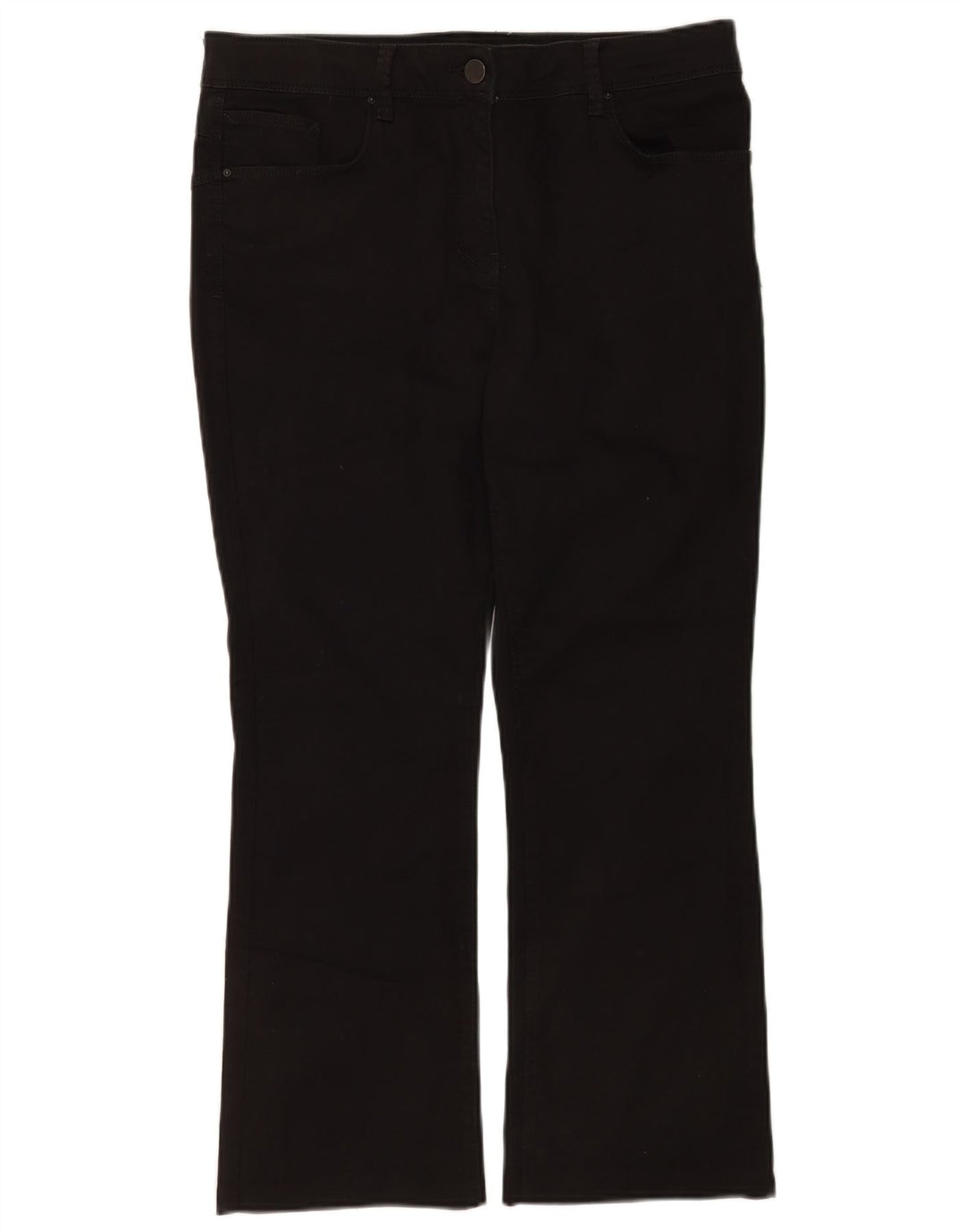 Marks & Spencer Γυναικεία Bootcut Jeans UK 16 Large W34 L26 Black Cotton