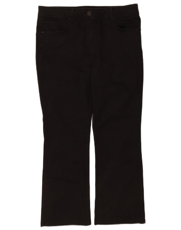 Marks & Spencer Γυναικεία Bootcut Jeans UK 16 Large W34 L26 Black Cotton