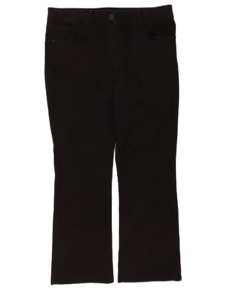 Marks & Spencer Γυναικεία Bootcut Jeans UK 16 Large W34 L26 Black Cotton