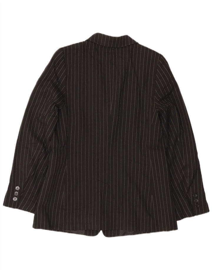 Marks & Spencer Γυναικείο Μπουφάν Blazer Autograph UK 12 Medium Black Pinstripe