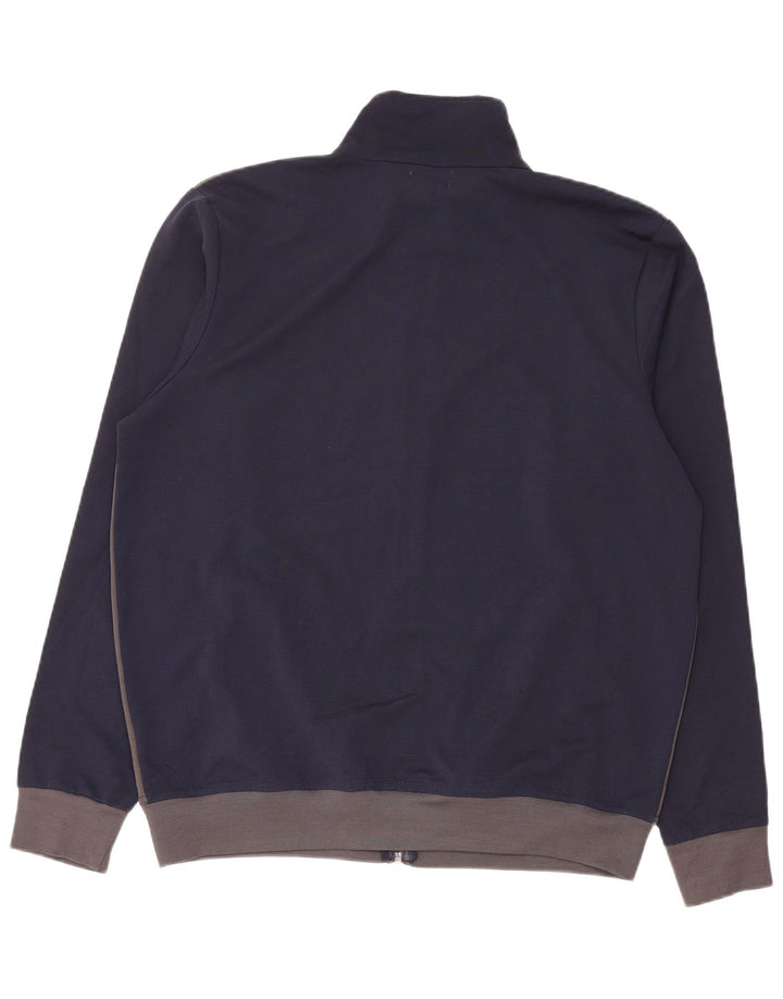 KAPPA Mens Tracksuit Top Jacket Large Navy Blue Colourblock Polyester