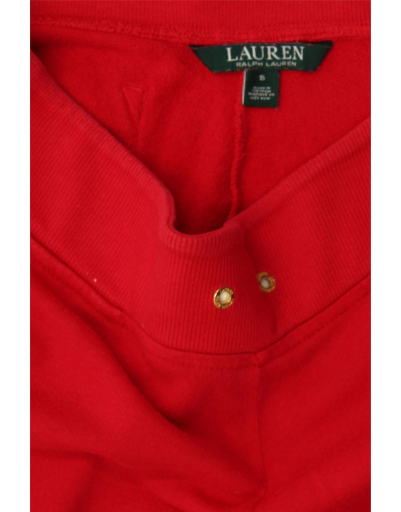 RALPH LAUREN Womens Flare Tracksuit Trousers UK 10 Small  Red Cotton Vintage Ralph Lauren and Second-Hand Ralph Lauren from Messina Hembry 