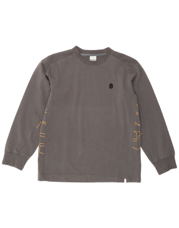 Ανδρικό γραφικό φούτερ Nike Jumper UK 42/44 μεγάλο γκρι βαμβακερό