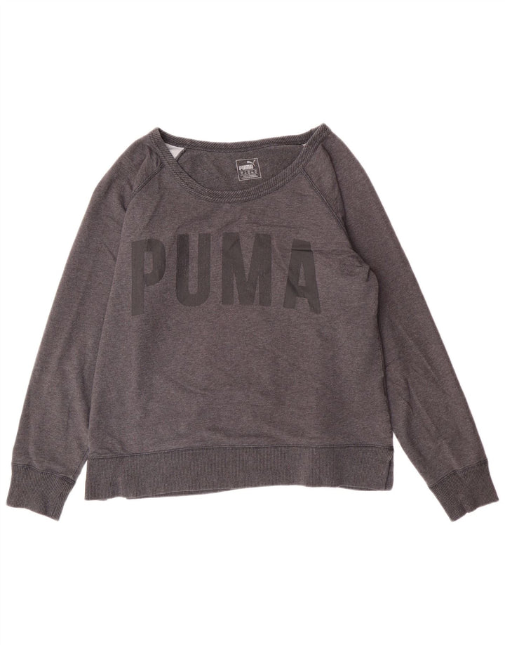 Γυναικεία φούτερ Puma Crop Graphic Jumper UK 16 Large Grey