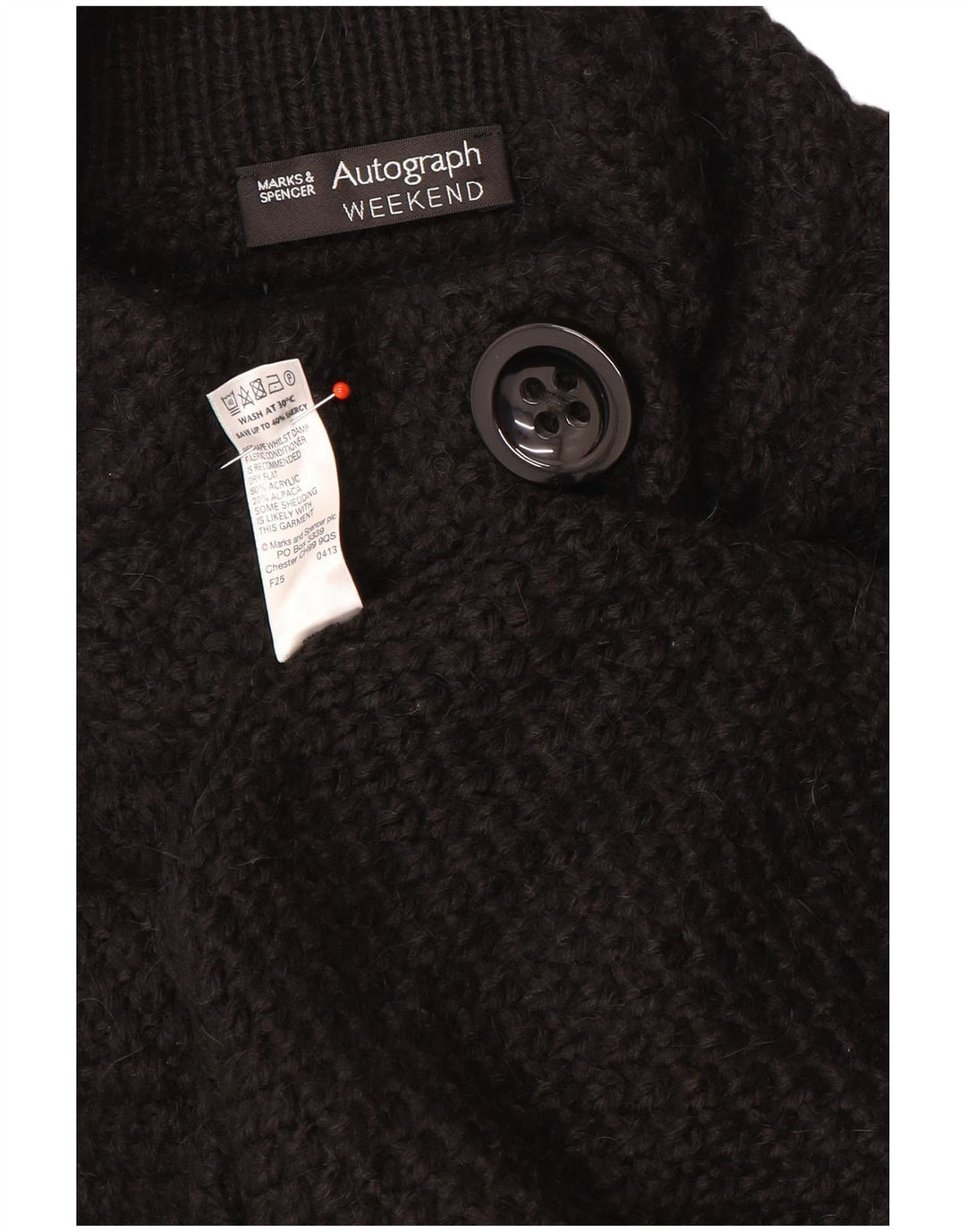 Marks & Spencer Γυναικείο πουλόβερ Cardigan Autograph UK 14 Medium Black