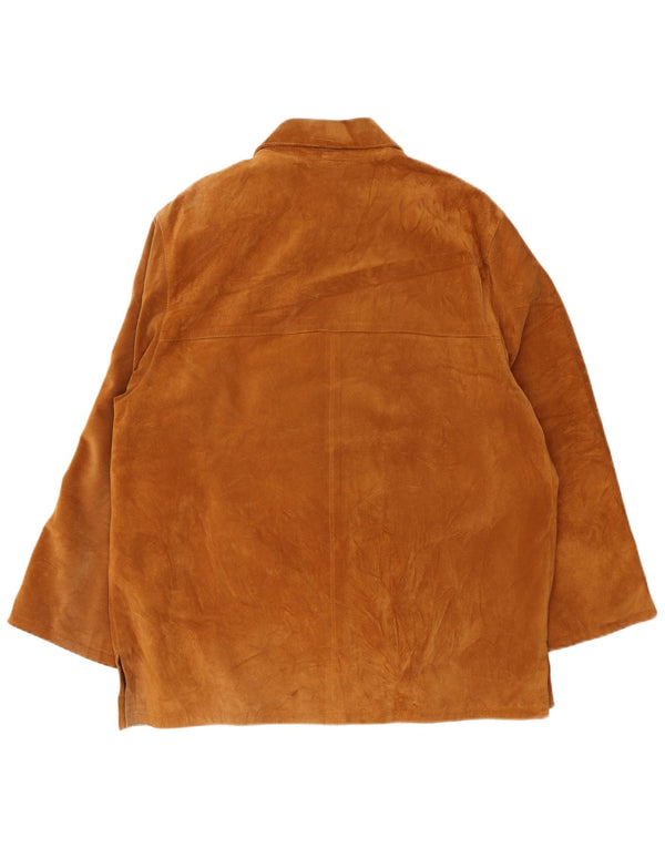 Vintage Ανδρικό Suede Jacket UK 42 XL Beige Leather