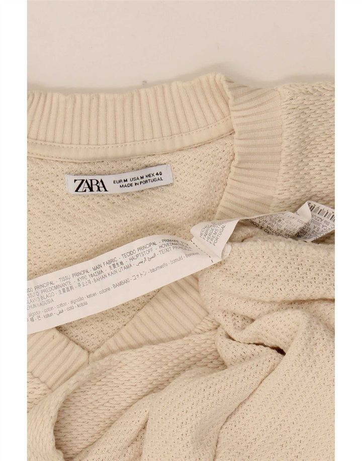Zara ανδρικό γιλέκο Tank Top Βαμβακερό μεσαίο εκρού