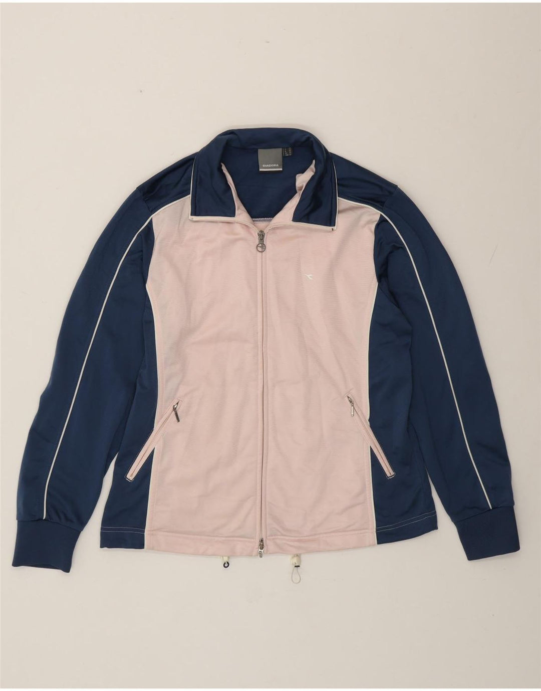 Γυναικεία αθλητική φόρμα Diadora Top Jacket UK 14 Large Blue Colorblock Polyester