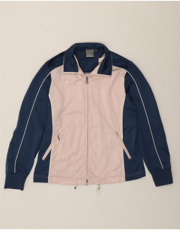 Γυναικεία αθλητική φόρμα Diadora Top Jacket UK 14 Large Blue Colorblock Polyester