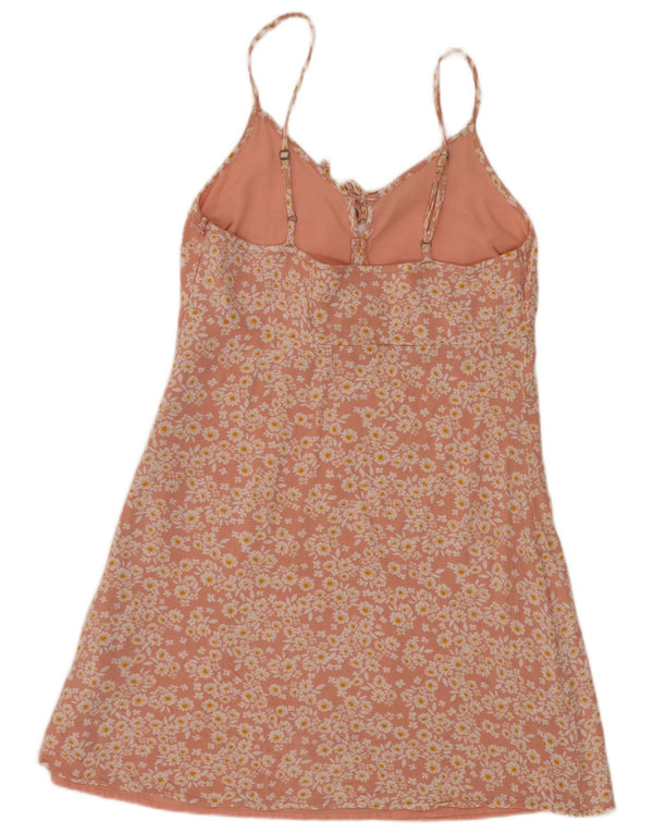Hollister Γυναικείο Slip Dress UK 8 Small Pink Floral Polyester