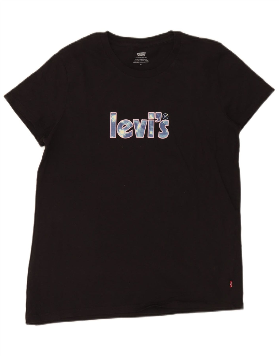 Γυναικείο γραφικό μπλουζάκι Levi's Top UK 12 μεσαίο μαύρο βαμβακερό