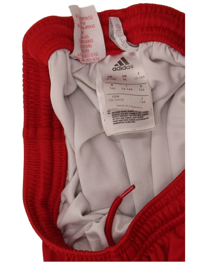 Adidas Boys Climalite Σορτς 13-14 ετών Κόκκινο Πολυεστέρας