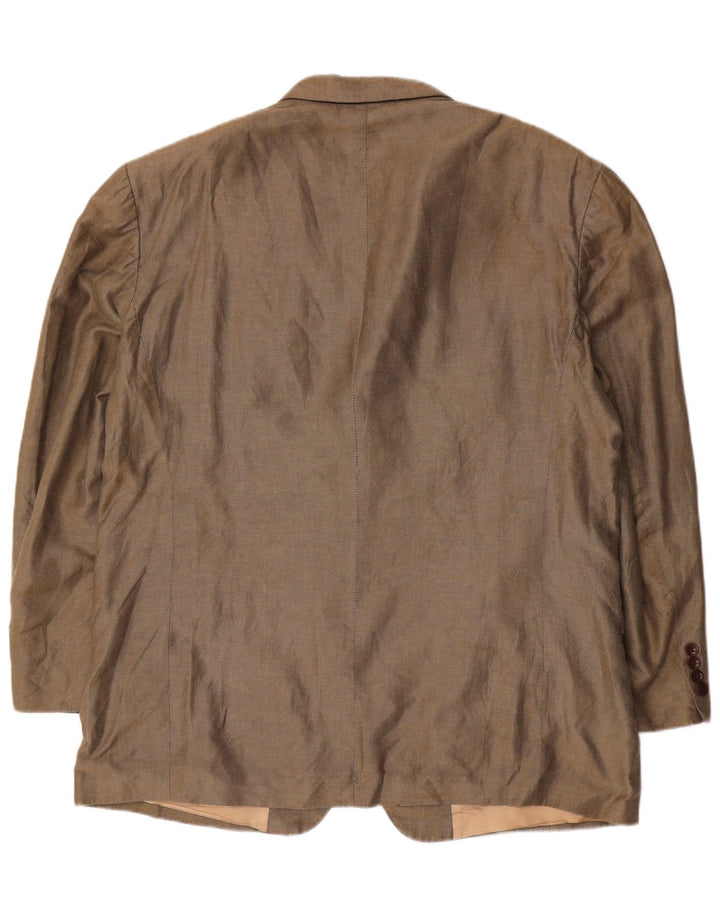 NAUTICA Ανδρικό σακάκι σακάκι με 3 κουμπιά UK 46 3XL Γκρι λινό