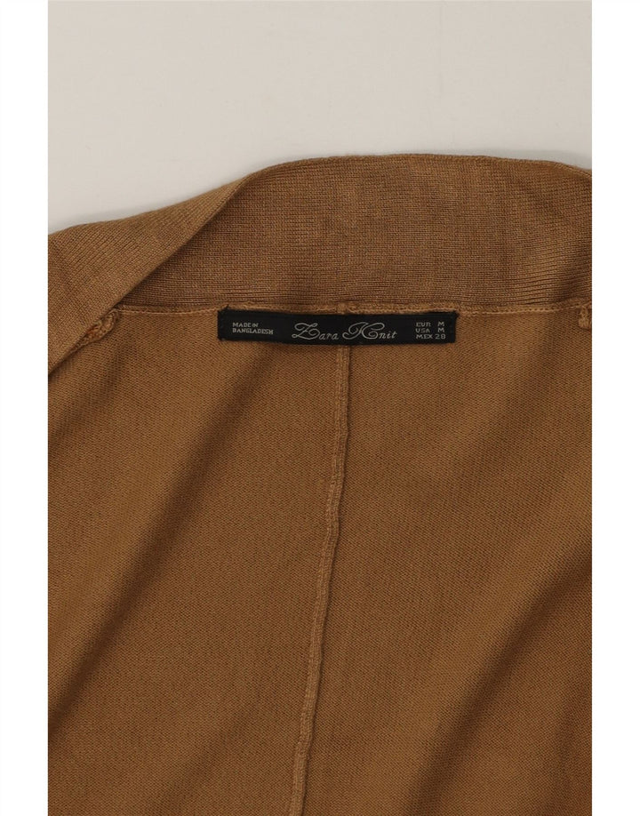 Zara Γυναικείο πουλόβερ ανοιχτό Batwing ανοιχτό UK 14 Μεσαίο καφέ